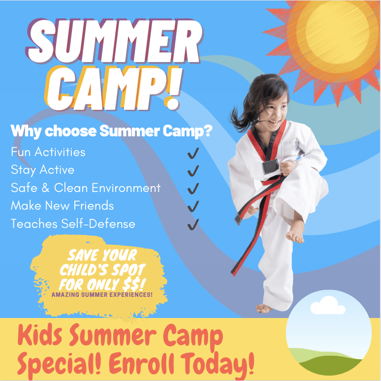 Summer camp martial arts add example