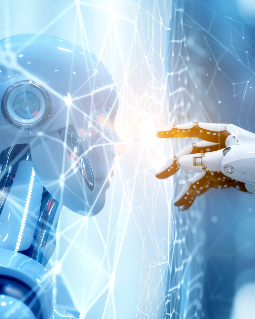 Image of robot with AI
